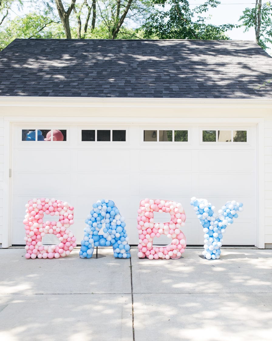OUTDOOR – Gender Reveal BABY Mosaic Letters – 4ft | Purchase