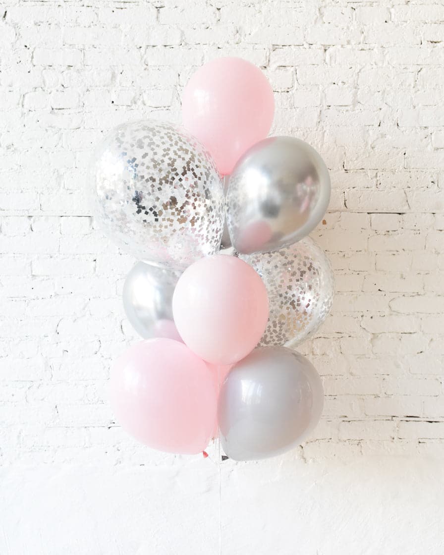Pink Chic – Confetti and 11in Balloons – bouquet of 10 | Purchase