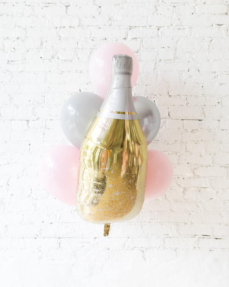 Pink Chic – Champagne Foil and 11in Balloons – bouquet of 7 | Purchase