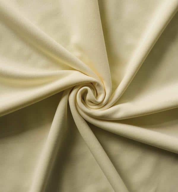*IFR* Poly Stretch / Scuba Cloth Drape Panel w/ Sewn Rod Pocket (IFR) - Ivory | Rental