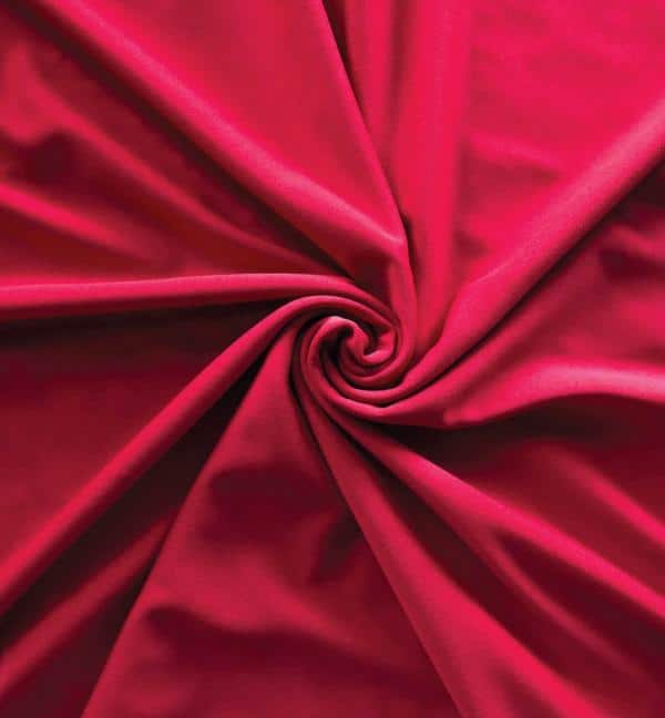*IFR* Poly Stretch / Scuba Cloth Drape Panel w/ Sewn Rod Pocket (IFR) - Red | Rental