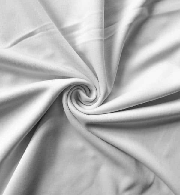 *IFR* Poly Stretch / Scuba Cloth Drape Panel w/ Sewn Rod Pocket (IFR) - White | Rental