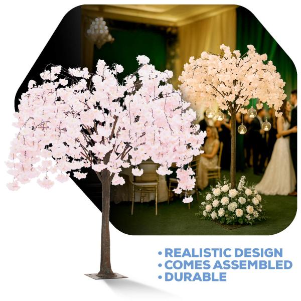 5ft Artificial Cherry Blossom Tree — Blush / Light Pink / Pink, 10 Interchangeable Branches | Customize for Weddings & Events | ModTree™ Collection | Rental
