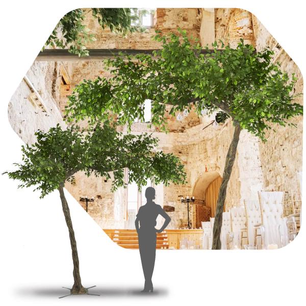 11ft Artificial Fig Leaf Tree, 27 Interchangeable Branches | ModTree™ Collection | Rental