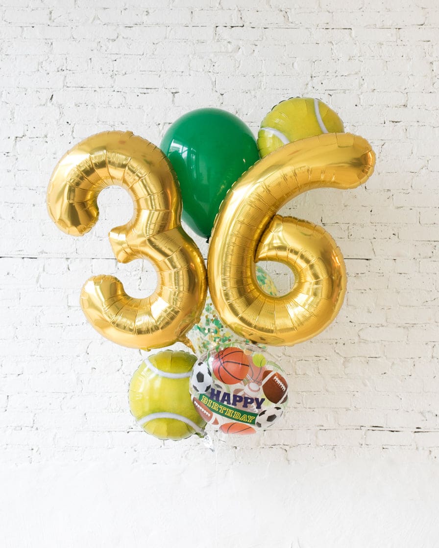 GIFT-Tennis Theme – Double-Digit Number Balloon Bouquet | Purchase GIFT-Tennis Theme – Double-Digit Number Balloon Bouquet | Purchase