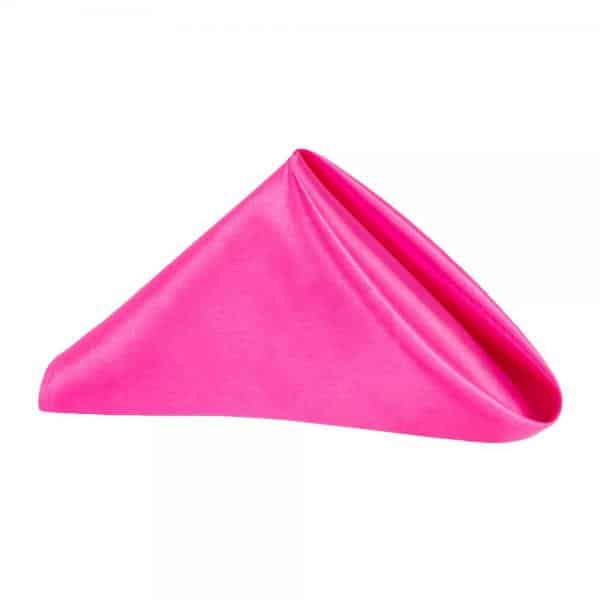 Sleek Satin Napkin 20"x20" - Fuchsia | Rental
