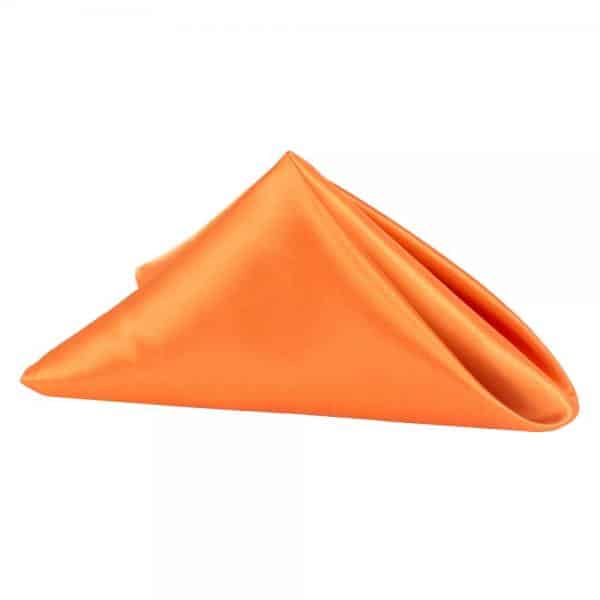 Sleek Satin Napkin 20"x20" - Burnt Orange | Rental