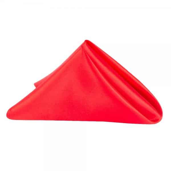 Sleek Satin Napkin 20"x20" - Red | Rental