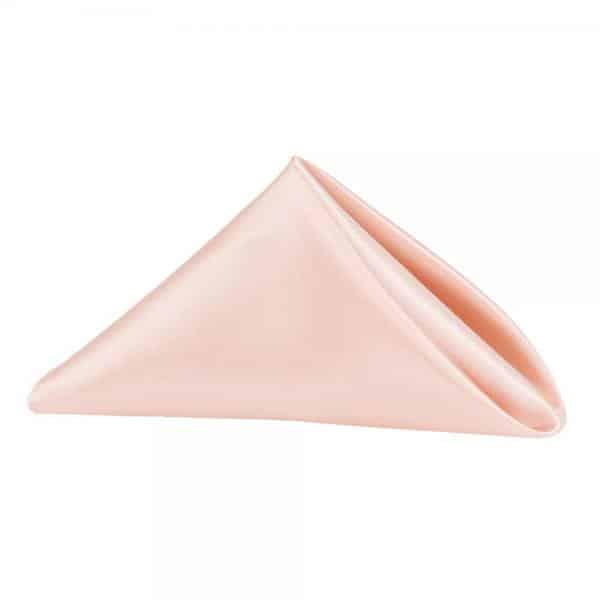 Sleek Satin Napkin 20"x20" - Blush/Rose Gold | Rental