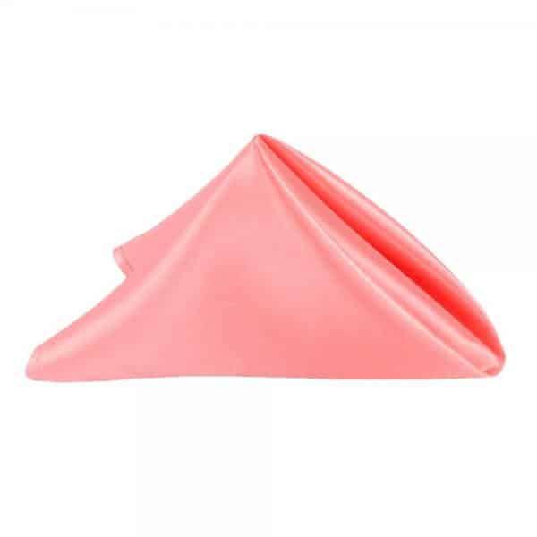 Sleek Satin Napkin 20"x20" - Coral | Rental