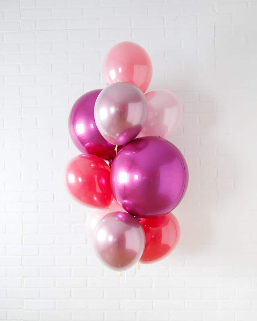Pretty in Pink – Orb and 11in Balloons – bouquet of 10 | Purchase