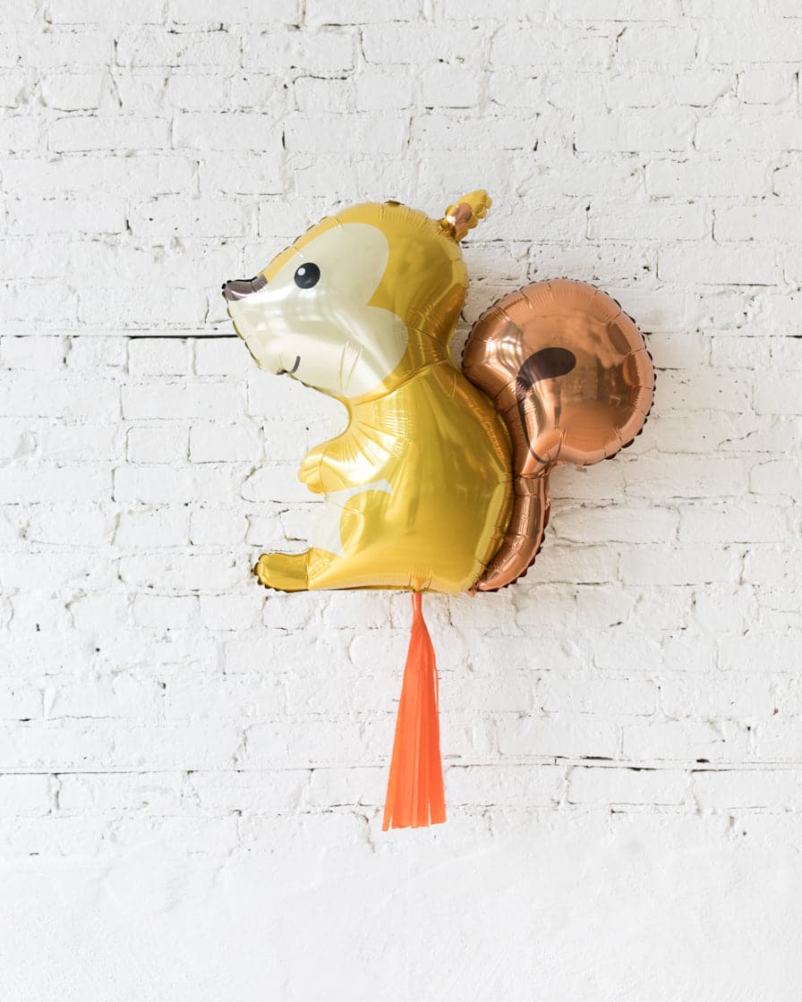 GIFT-36in Squirrel Foil Balloon and Orange Skirt | Purchase GIFT-36in Squirrel Foil Balloon and Orange Skirt | Purchase
