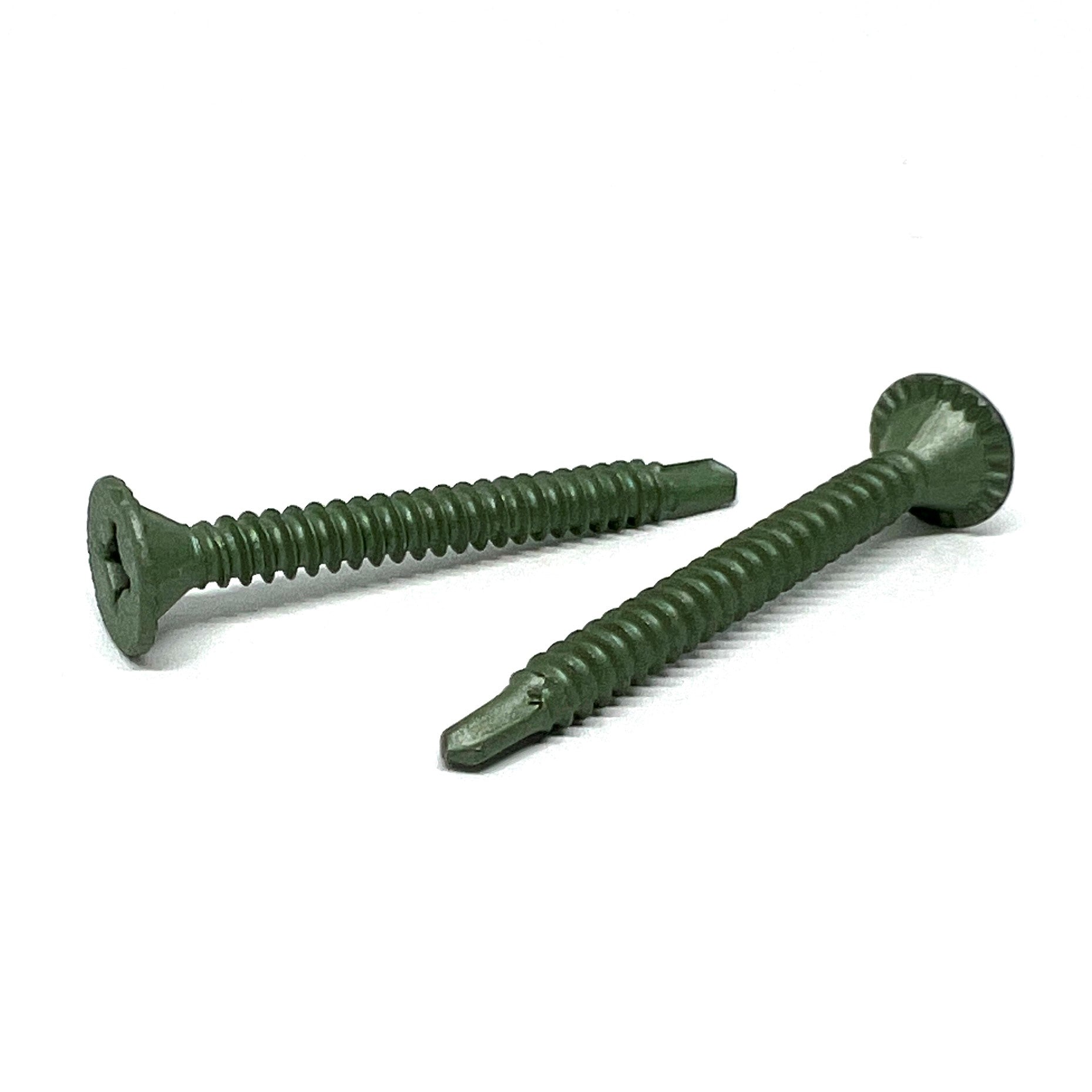 #8×2-1/4″ Combo Flat Head Self Drilling Cement Board Screws Zinc Green | Rental #8×2-1/4″ Combo Flat Head Self Drilling Cement Board Screws Zinc Green | Rental