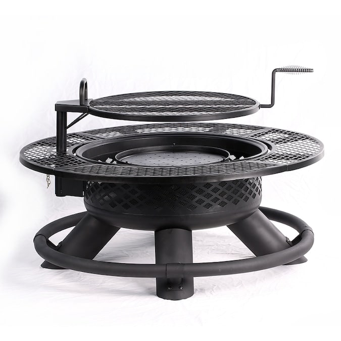 Fire Pit - Big Horn 47.24-in W Black Steel Wood-Burning Fire Pit | Rental