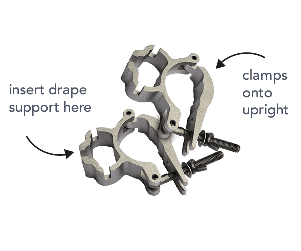 2 Universal Drape Support Clamp - Pair | Rental