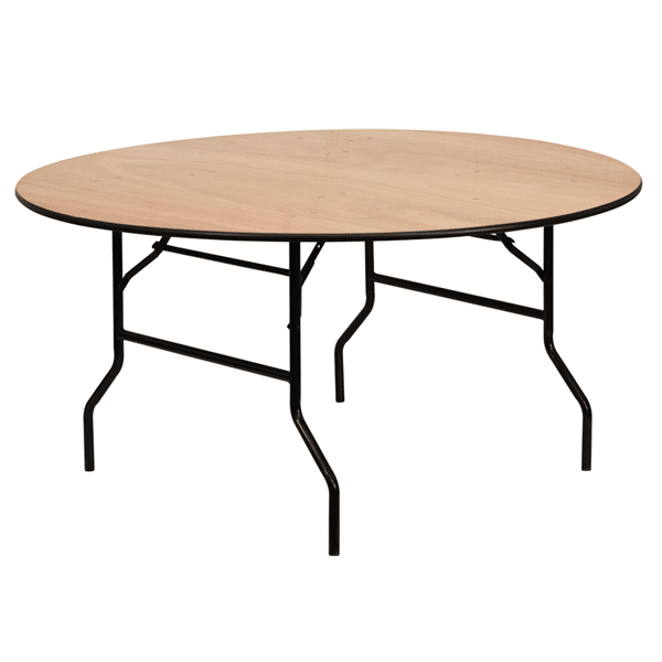 60" Round Plywood Table | Rental