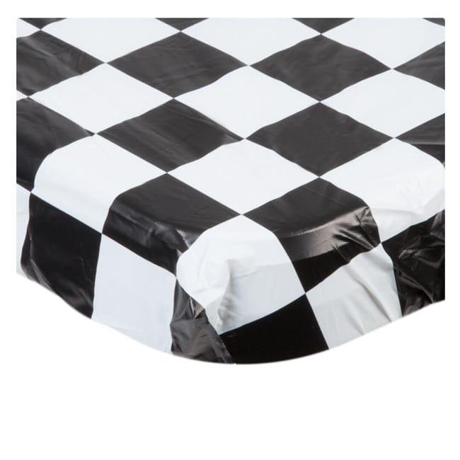 Elastic Plastic Table Cover – Gingham Black | Rental