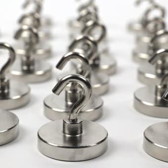 Single 52mm Rare-Earth Super Magnet Hook (Holds 200lbs) | Rental
