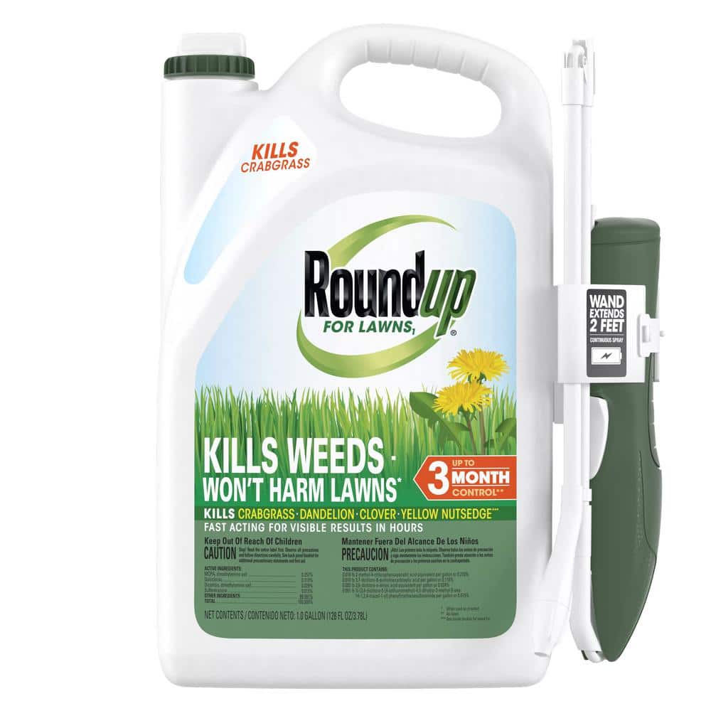 Roundup — For Lawns1 Ready-To-Use with Extended Wand, 1 gal., Tough Weed Killer for Use on Northern Grasses | Rental