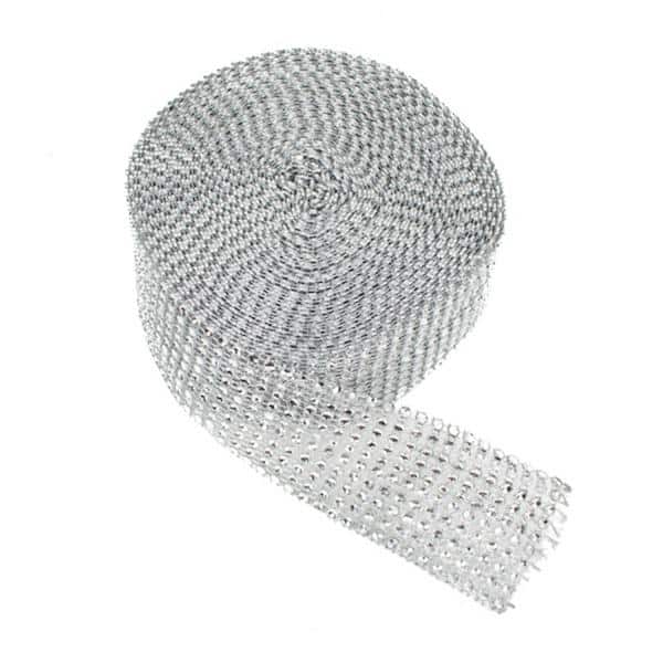 DecoStar™ Silver Rhinestone Ribbon - 2" Wide x 30ft Long | Rental